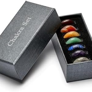 chakra set puraja premium : ensemble de 7 pierres Énergétiques et précieuses pour méditation