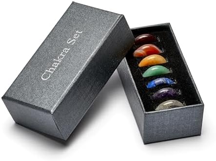 chakra set puraja premium : ensemble de 7 pierres Énergétiques et précieuses pour méditation