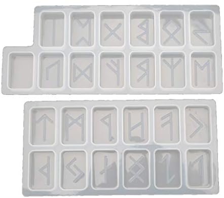 kit de runes wicca en résine cristaux gravés de l'alphabet futhark ancien