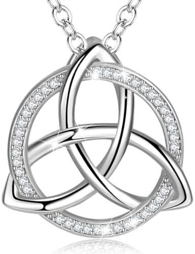 collier pentacle de protection en argent 925 et pierre de lune, sceau de sorcellerie celtique