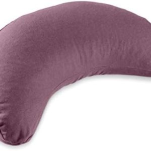 zafu lotuscrafts: coussin de méditation demi lune certifié gots rembourrage d'épeautre et housse en coton lavable