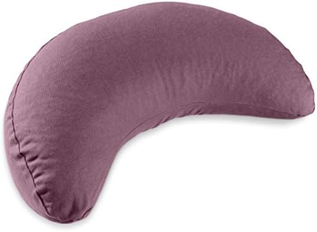 zafu lotuscrafts: coussin de méditation demi lune certifié gots rembourrage d'épeautre et housse en coton lavable