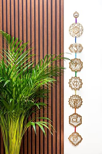 décoration murale spirituelle wiccstar chakra pour méditation yoga, parfaite pour chambre, salon et studio 135mm