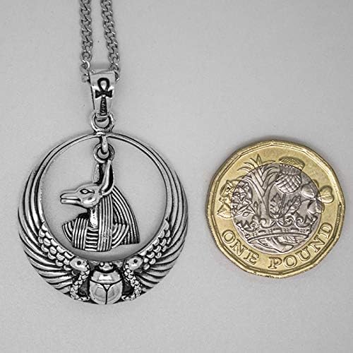 anubis protecteur pendentif pentacle en argent sterling 925 de london silver
