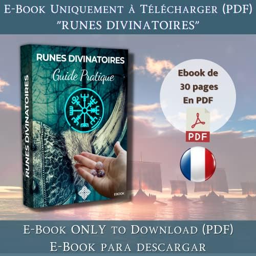 runes divinatoires améthyste naturelle pack viking avec ebook et sac noir parfait pour voyance et divination