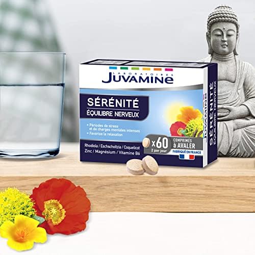 juvamine relaxation optimale : 60 comprimés détente et Équilibre nerveux à base de plantes et minéraux