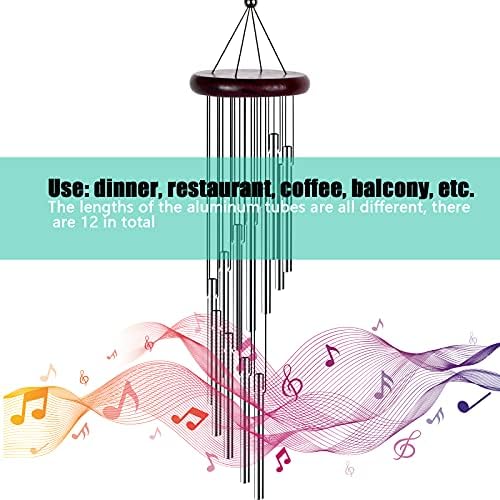 carillons Éoliens mélodieux en bois et aluminium pour jardin, balcon décor original & cadeau naturel
