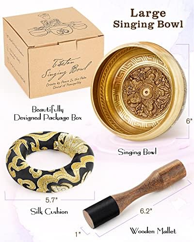 bols chantants tibétains hihealer 100% artisanat népalais avec accessoires et boîte cadeau