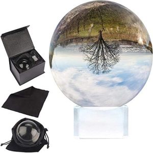 cristal k9 brillant 80mm pour méditation et guérison kit boule de cristal pour débutants avec accessoires