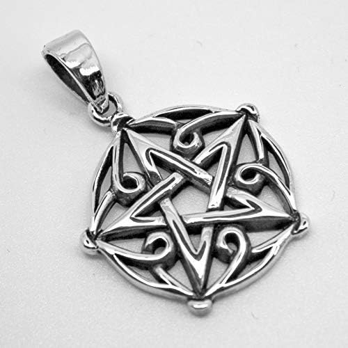 pentagramme de protection pendentif brisingamen en argent sterling 925 par silver of london