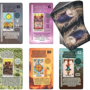 tarot débutant jeu witchy cauldron avec guide et mots clés en français