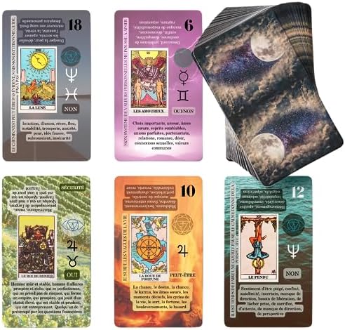 tarot débutant jeu witchy cauldron avec guide et mots clés en français