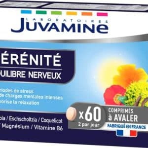 juvamine relaxation optimale : 60 comprimés détente et Équilibre nerveux à base de plantes et minéraux