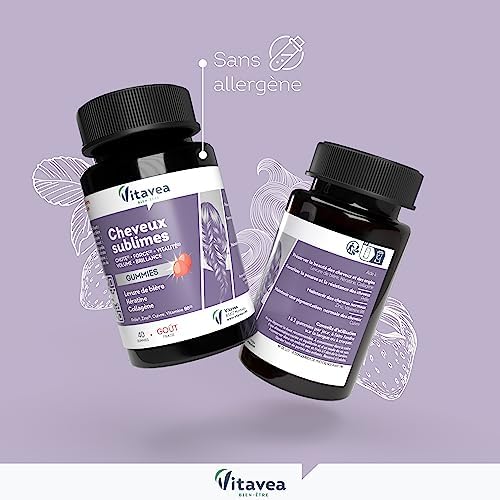 gummies fruits rouges vitavea: vitalité et croissance capillaire biotine, levure de bière, kératine