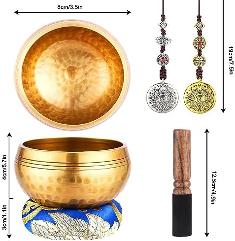 bols chantants tibétains artisanaux du népal set complet pour yoga, relaxation et chakras