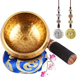 bols chantants tibétains artisanaux du népal set complet pour yoga, relaxation et chakras