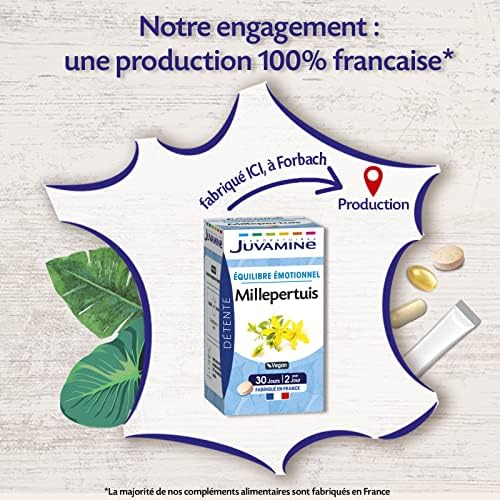 millepertuis juvamine : complément alimentaire anti stress pour équilibre émotionnel 60 comprimés