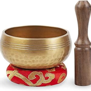 bols chantants tibétains authentiques artisanaux set initiation méditation 7 chakras, cadeau guérison (3 pouces)