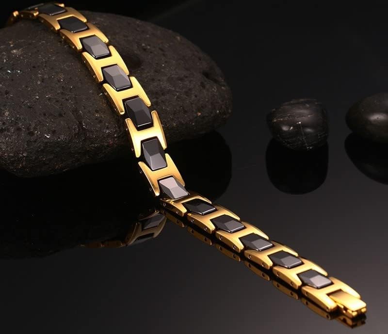 charme de protection stfery: bracelet en or et céramique noir cadeau idéal pour maman à la saint valentin