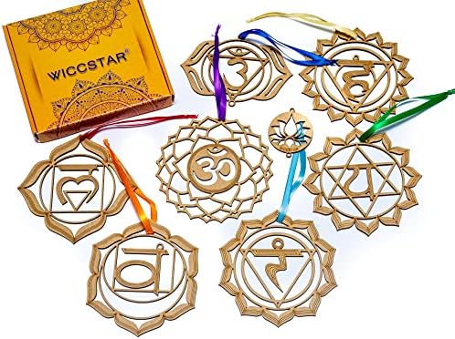 décoration murale spirituelle wiccstar chakra pour méditation yoga, parfaite pour chambre, salon et studio 135mm
