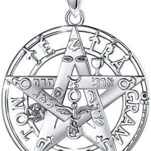 pentacle protecteur en argent 925 de celestia bijou wicca unique pour hommes et femmes