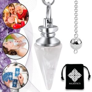 pendule de radiesthésie en cristal de roche quartz blanc, 10 gr: satisfaction garantie!