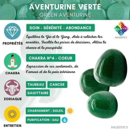 pack divinatoire viking: set de 25 runes d'aventurine verte gravées avec ebook et sac noir