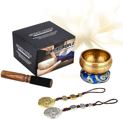 bols chantants tibétains artisanaux du népal set complet pour yoga, relaxation et chakras