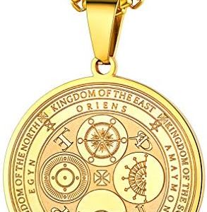 collier pentacle de protection des 7 archanges bijoux talisman cadeaux pour homme