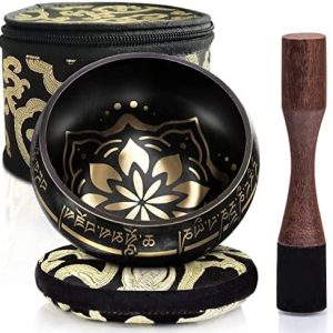 bols chantants tibétains : kit de relaxation et méditation pour soulagement du stress son apaisant