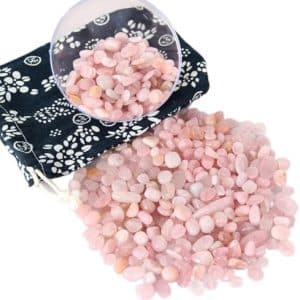 quartz rose naturel mini pierres de cristal polies et écrasées de 500g pour bijoux et décoration maison