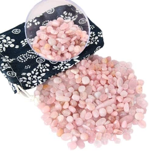 quartz rose naturel mini pierres de cristal polies et écrasées de 500g pour bijoux et décoration maison
