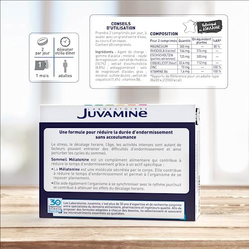 juvamine relaxation optimale : 60 comprimés détente et Équilibre nerveux à base de plantes et minéraux