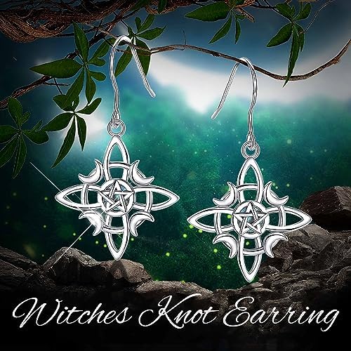 boucles d'oreilles celtiques sorcière en argent 925 bijoux esotérisme et protection celestia