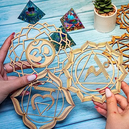 décoration murale spirituelle wiccstar chakra pour méditation yoga, parfaite pour chambre, salon et studio 135mm