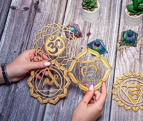 décoration murale spirituelle wiccstar chakra pour méditation yoga, parfaite pour chambre, salon et studio 135mm