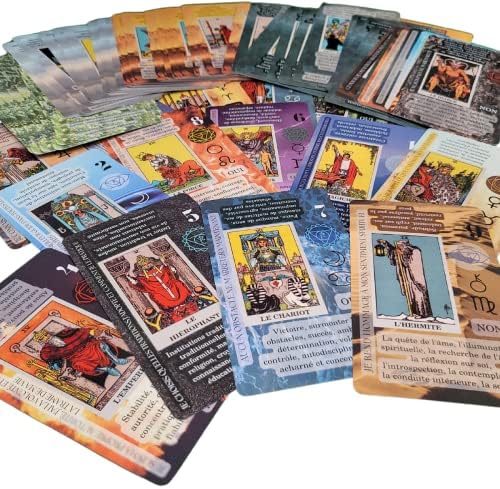 tarot débutant jeu witchy cauldron avec guide et mots clés en français