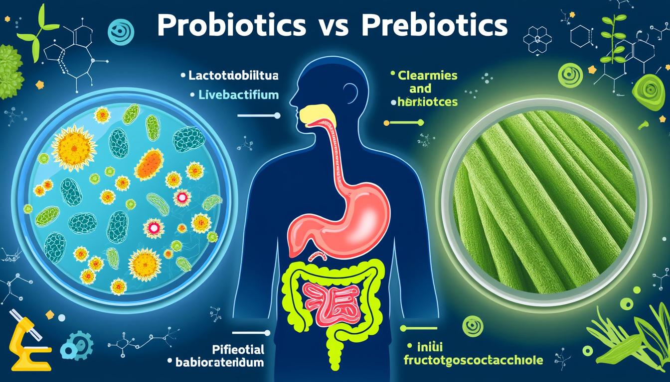 découvrez les différences entre probiotiques et prébiotiques, leurs bienfaits pour la santé, et comment choisir le meilleur pour votre bien-être intestinal et général.